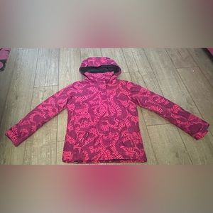 ROXY girl’s pink snow jacket (size: 12/ Large)